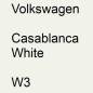 Preview: Volkswagen, Casablanca White, W3.